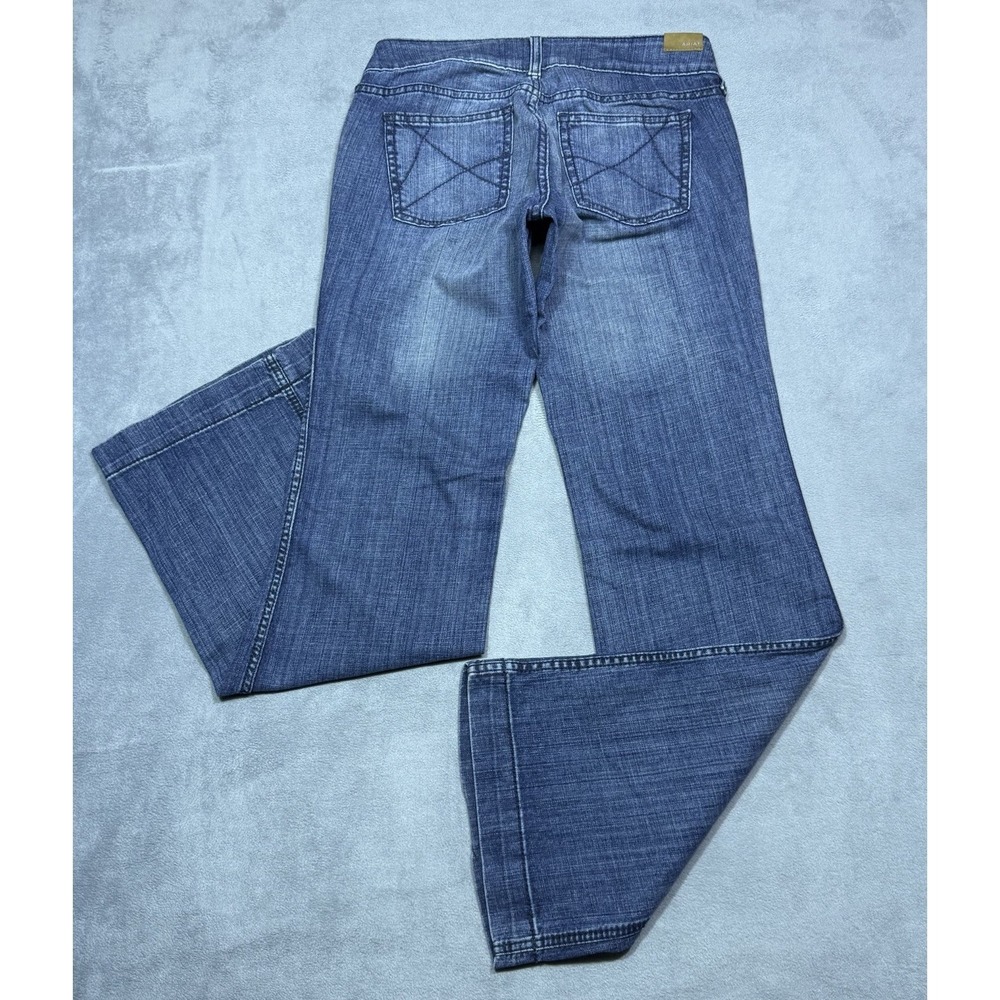 Ariat Jeans Womens 28L (30x36) Trouser Bluebell Flared Rodeo Midrise Boho USA - Picture 5 of 9